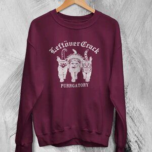 Leftover Crack Purrgatory Forever Cat Rock Band Graphic Streetwear Sweatshirt165